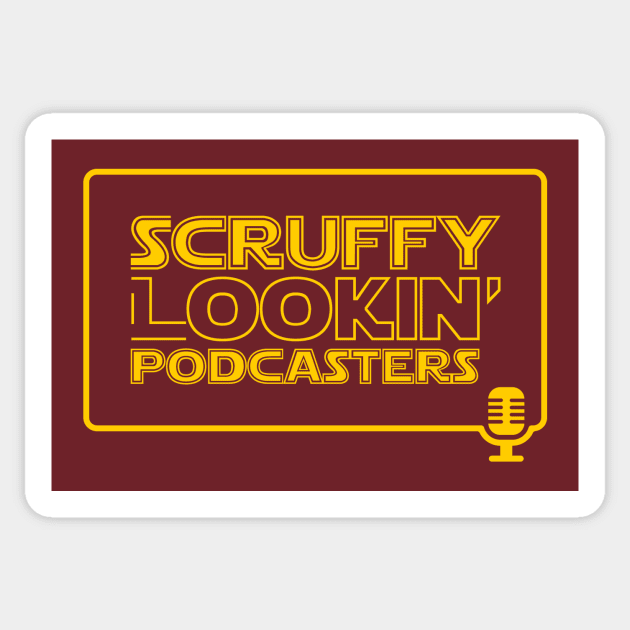 Old School Scruffy Logo Sticker by ScruffyLookinPodcasters